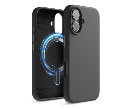 Etui do telefonów Elago Magnetic Silicone do iPhone 16 Black ES16MSSC61-BK